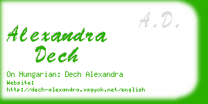 alexandra dech business card